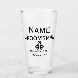 Anchor Groomsman Pint Glass Gift Glas