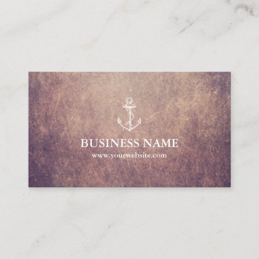  Anchor Grunge Nautical Visitekaartje (Voorkant)