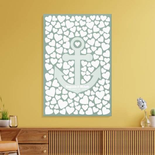 Anchor Guest Book Canvas - 150 handtekeningen (Insitu (Woonkamer))