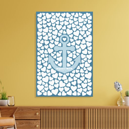 Anchor Guest Book Canvas - 200 handtekeningen (Insitu (Woonkamer))