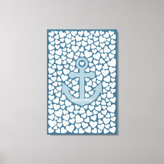 Anchor Guest Book Canvas - 200 handtekeningen (Voorkant)