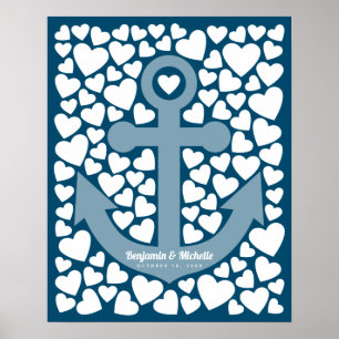 Anchor Guest Book Poster - 100 handtekeningen