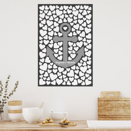 Anchor Guest Book Poster - 150 handtekeningen (Keuken)