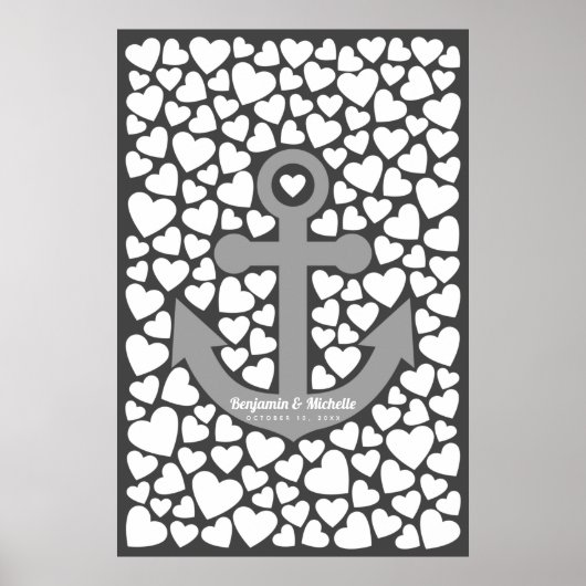 Anchor Guest Book Poster - 150 handtekeningen (Voorkant)