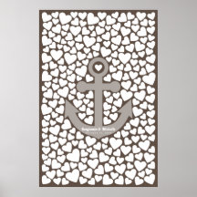 Anchor Guest Book Poster - 250 handtekeningen