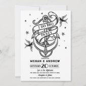 Anchor I DO BBQ Party Traditioneel Tattoo Uitnodig Kaart (Voorkant)