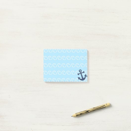 Anchor in de Waves Post-it® Notes (Op bureau)