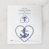 Anchor in hart plaatskaartje (Buitenkant ongevouwen)