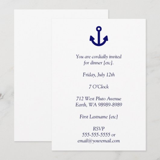 Anchor Kaart (Voorkant / Achterkant)