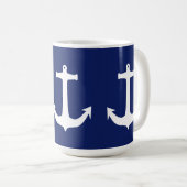 Anchor Kapitein Sail Sailing Maritime Zee Koffiemok (Voorkant rechts)