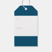 Anchor & Kerstmis Wreath | Donkere Blauwgroen Gift Cadeaulabel (Achterkant)