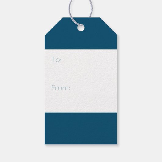 Anchor & Kerstmis Wreath | Donkere Blauwgroen Gift Cadeaulabel (Achterkant)