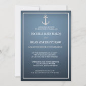 ANCHOR l Nautical Destination Thmed Wedding Invit Kaart (Voorkant)
