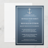 ANCHOR l Nautical Destination Thmed Wedding Invit Kaart (Voorkant / Achterkant)
