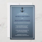 ANCHOR l Nautical Destination Thmed Wedding Invit Kaart (Voorkant)