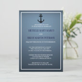 ANCHOR l Nautical Destination Thmed Wedding Invit Kaart (Staand voorkant)