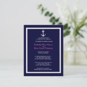 ANCHOR l Nautical Destination Thmed Wedding Kaart (Staand voorkant)