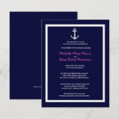 ANCHOR l Nautical Destination Thmed Wedding Kaart (Voorkant / Achterkant)