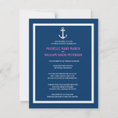 ANCHOR l Nautical Destination Thmed Wedding Kaart (Voorkant)