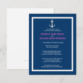 ANCHOR l Nautical Destination Thmed Wedding Kaart (Voorkant / Achterkant)