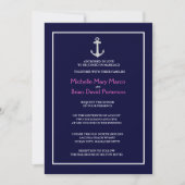 ANCHOR l Nautical Destination Thmed Wedding Kaart (Voorkant)