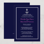 ANCHOR l Nautical Destination Thmed Wedding Kaart (Voorkant / Achterkant)