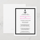 ANCHOR l Nautical Destination Thmed Wedding Kaart (Voorkant / Achterkant)