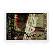 Anchor Line ~ Glasgow-New York Magneet (Horizontaal)