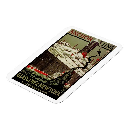 Anchor Line ~ Glasgow-New York Magneet (Linkerzijde)