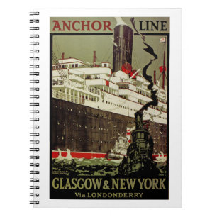 Anchor Line ~ Glasgow-New York Notitieboek