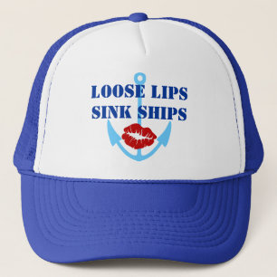 Anchor Loose Lips Sink Ships WWII Slogan Pet Cat