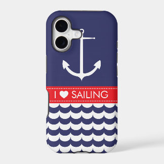 Anchor met golven en aangepaste naam in marine & R