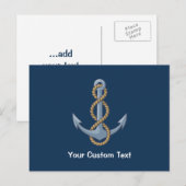 Anchor met Rope Briefkaart (Voorkant / Achterkant)