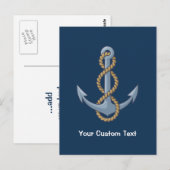 Anchor met Rope Briefkaart (Voorkant / Achterkant)