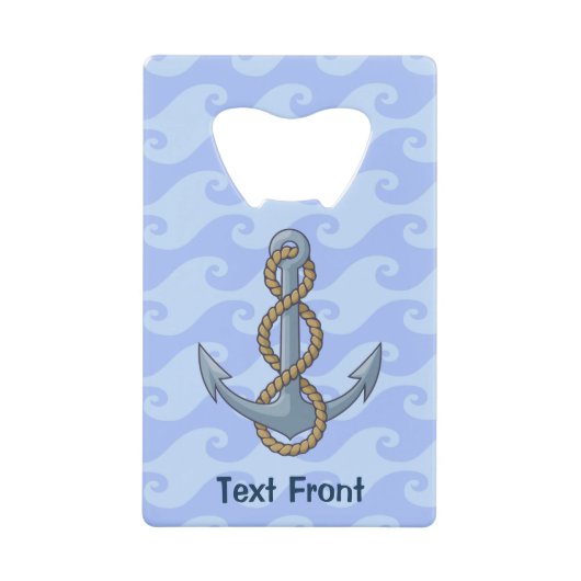 Anchor met Rope Creditkaart Flessenopener (Voorkant)