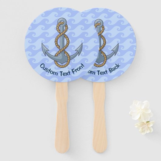 Anchor met Rope Handwaaier (Voorkant en achterkant)