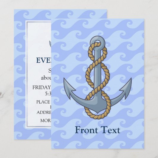 Anchor met Rope Kaart (Voorkant / Achterkant)