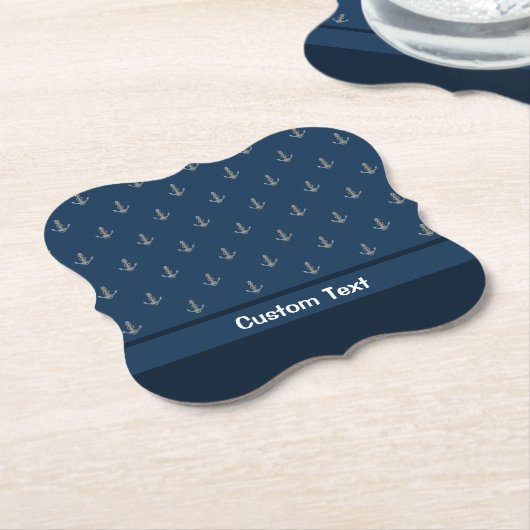 Anchor met Rope Kartonnen Onderzetters (Gekanteld)