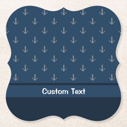 Anchor met Rope Kartonnen Onderzetters (Voorkant)