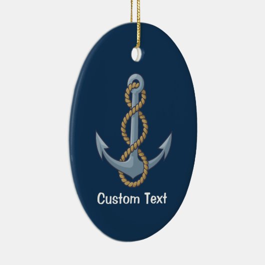 Anchor met Rope Keramisch Ornament (Rechts)