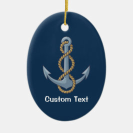 Anchor met Rope Keramisch Ornament