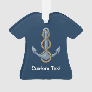 Anchor met Rope Ornament