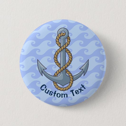 Anchor met Rope Ronde Button 5,7 Cm (Voorkant)