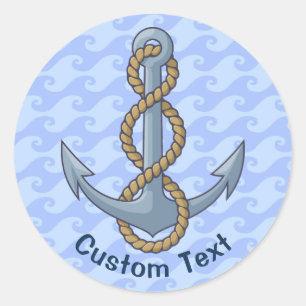 Anchor met Rope Ronde Sticker