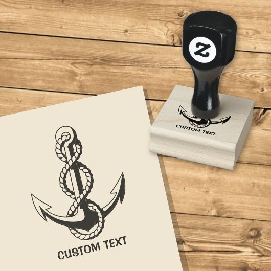 Anchor met Rope Rubberstempel