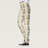ANCHOR met Rope - schilderij van waterverf Leggings (Links)