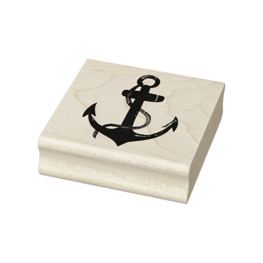 ANCHOR met Rope - schilderij van waterverf Rubberstempel (Stempel)