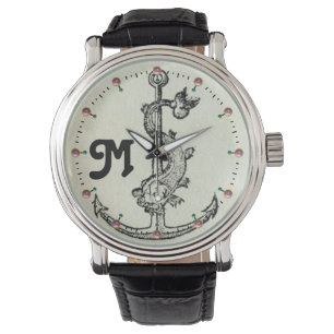 ANCHOR MET VISNAUTIEKE MONOGRAM HORLOGE