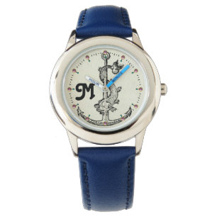 ANCHOR MET VISNAUTIEKE MONOGRAM HORLOGE