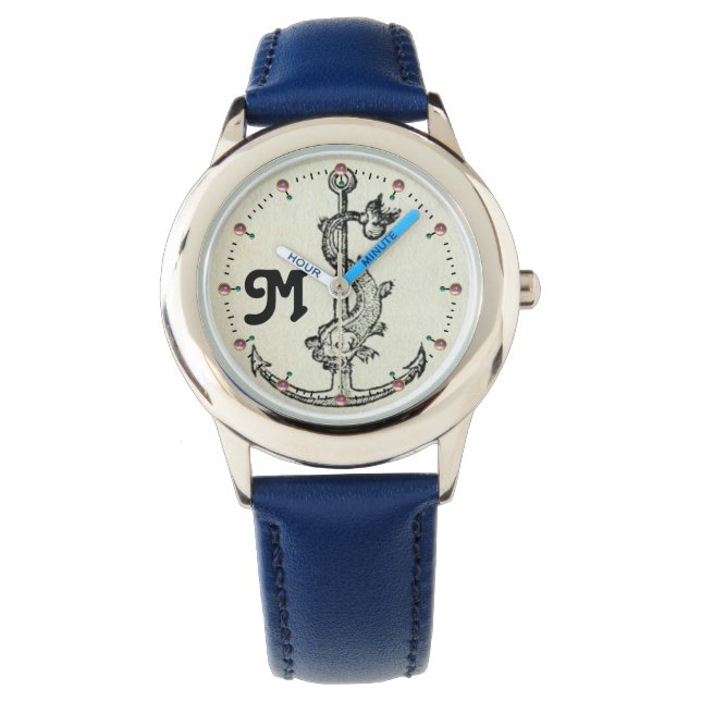 ANCHOR MET VISNAUTIEKE MONOGRAM HORLOGE (Voorkant)